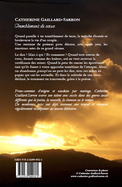 Tremblement de cœur, poèmes de Catherine Gaillard-Sarron 2012