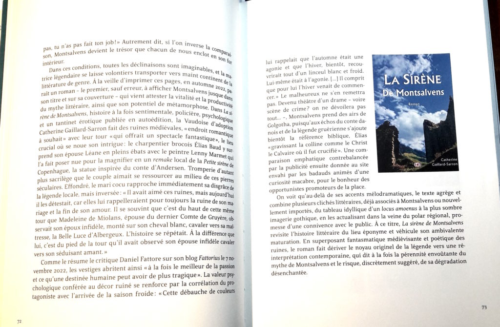 Jean Rime parle de la Sirène de Montsalvens dans le livre Raconte-moi Monsalvens. Ed Montsalvens 11.22
