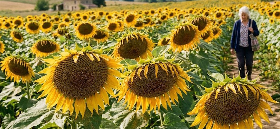 Image illustrant le poème Des tournesols et des anciens de Catherine Gaillard-Sarron 22.10.26